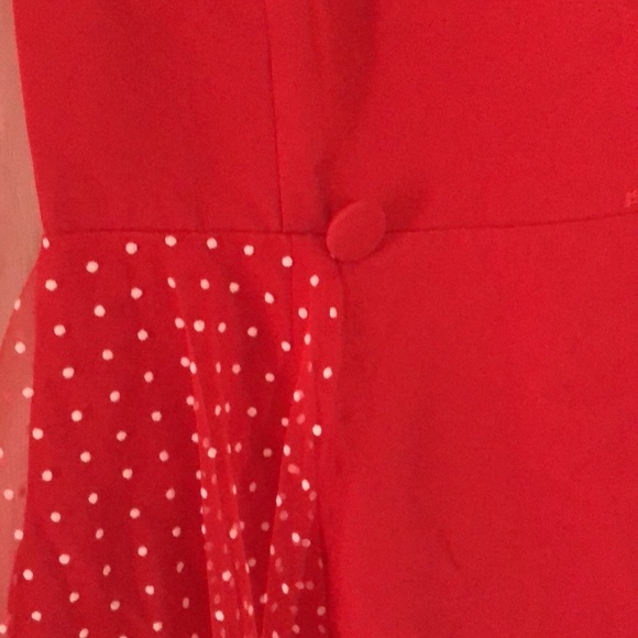 Woman’s Christmas bodycon fall feminine red polkadot dress - Picture 9 of 14